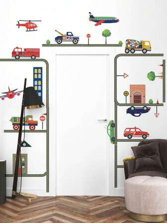 1pc/2pcs - Removable PVC Wall Stickers - [Astronaut, Road, Rainbow] Self-Adhesive Waterproof Wall Decals, Suitable For Home, Room, Wall And Kitchen Decor - Easy To Apply, Ideal For Living Room, Bedroom Or Office