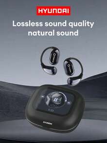 HYUNDAI Q18PRO AI Wireless Earbuds, High-Fidelity Stereo Sound, Directional Transmission, ENC Smart Noise Cancellation, Sensitive Microphone, Voice Call, Music, Gaming, Movie, Low Latency, Long Battery Life, Display, Multi-Function, Ear-Hook Wireless Earphones - Black - View 11