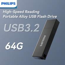 PHILIPS Efficient USB 3.2 Data Transfer Flash Drive, Provides Rapid Data Response To Optimize Your Workflow. Boasts A Minimalist Metallic Finish And A Space-Saving Compact Design, Delivering A Trustworthy Mobile Storage Solution. - Grey - View 9