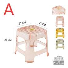 Banqueta de cristal em 5 estilos / Banqueta em PET/PP de cor aleatória / Banqueta para banheiro para trocar sapatos - Banqueta de cristal multiestilo