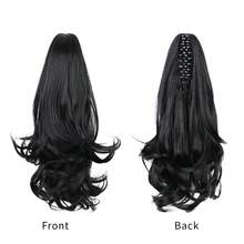 16英寸夹式马尾辫接发，女士卷曲波浪马尾辫接发，适用于各种场合，轻盈防滑。 - 彩色 - 查看 15