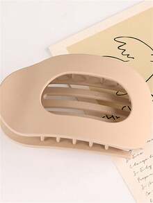 1个扁平圆形发夹，带强力鳄鱼夹，舒适弧形设计，发爪夹，发夹，发饰