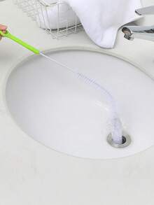 1/2/3pcs/Pipe Unclogging Brush, Sink Cleaning Brush, Kitchen Bathroom Sink Bathtub Toilet Unclogger, Flexible Hair Catcher, Kitchen And Bathroom Accessory For Home Sewer Hair Collection, Clogged Hole Cleaning Tool,Kitchen Gadgets, Room Decorations, Bathroom & Laundry Accessories. - Green - View 6