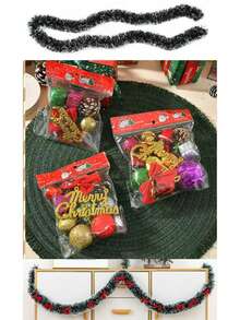 274,32 cm Corona de Navidad artificial - Piñas, bayas rojas, sin necesidad de luces - Arco de vid para chimenea, puerta, corona exterior, sin electricidad ni plumas requeridas, decoración colgante DIY, múltiples estilos disponibles