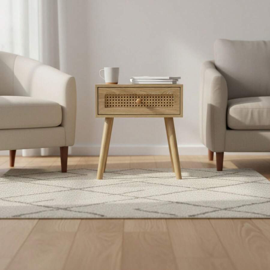MOBLEKIT Nightstands - Natural Rattan 40x30x45 cM - View 1