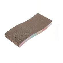 1pc Pet Corrugated Paper Cat Scratching Board, Suitable For Cats, Used For Cat Scratching, Relieve Boredom - Multicolor - View 6