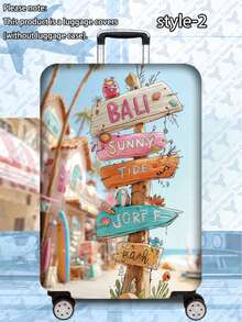 1 Piece, 300g/Square Meter. Bestselling Lightning Bolt Print Pattern, Perfect For Business Travel, Summer Vacations, And Back-To-School. Scratch-Resistant And Durable Polyester Protective Cover For Men's And Women's Luggage. Dustproof Travel Accessory, Easy To Hand Wash, Washable And Removable. An Essential Accessory For Outdoor Vacations And Travel (Suitable For 20-28 Inch Suitcases).