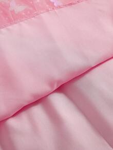 Robe élégante à manches longues pour jeunes filles, avec manches papillon en tulle coloré et ceinture. Convient pour un usage casual quotidien ou pour un anniversaire - Rose bonbon - Voir 8