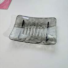 1pc Bathroom Tray, Glacier Pattern Soap Dish. Draining Soap Holder, Bathroom Soap Box, Vanity Soap Dish, Wall-Mounted Soap Dispenser - Multicolor - View 5