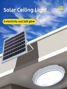 太阳能LED吸顶灯，室内卧室走廊花园照明，带遥控器、可调光、定时功能，太阳能吸顶灯 - 吸頂燈 - 查看 2