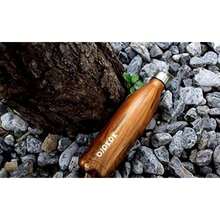 BJPKPK Botella de agua de acero inoxidable, 25 onzas, doble pared, aislada vacío, botella de madera 04(BKcola25wood04 25 Onzas de líquido) - Multicolor - Ver 4