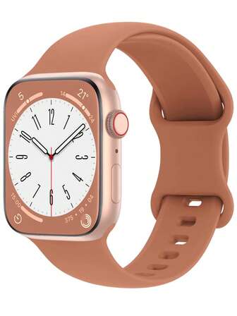 Women's And Men's Fashion Sports Soft Comfortable Breathable Solid Color Silicone Bowknot Watch Band For Apple Watch (38mm, 40mm, 41mm, 45mm, 44mm, 42mm, 46mm, 49mm), Versatile Casual Bracelet, Party Valentine's Day New Year Festival Gift, Compatible With Apple Watch Series 10/9/8/7/6/5/SE/4/3/2/1 Replacement Band Accessory