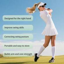 MuvTcroz Retractable Swing Trainer, Training Aid And Grip Trainer With Click Feedback Right - Handed - Swing Training Aid Indoor Outdoor Practice Use - Initial - View 8