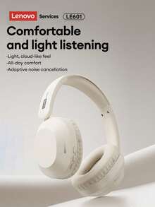Lenovo LE601 Minimalist Bluetooth Headphones With Large Diaphragm, Deep Bass, Surround Sound, High-Quality Audio, Comfortable Fit, AI Smart Physical Noise Cancellation, Gaming, Sports, Music, Long Battery Life, Compatible With Smartphones And Computers - Multicolor - View 4