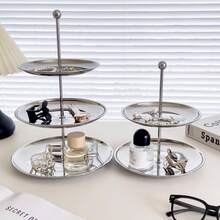 304 Stainless Steel Polished Jewelry Tray, Multi-Layer Jewelry Tray Suitable For Rings, Earrings, Watches - Multifunctional Round Multi-Layer Storage Tray, Suitable For Jewelry Tray, Jewelry Stand - Durable Multifunctional Storage Box, Accessory Box - Multicolor - View 10
