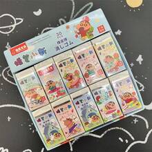 1/5Pcs Crayon Small New Eraser, Student Eraser Crumb-Free Super Clean Cute Eraser Creative Reward Stationery, Suitable For Schools, Students, Teachers Office Supplies - Multicolor - View 2