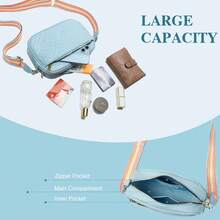 时尚单肩斜挎包，小众高端百搭女士手提包，适合外出、购物、约会等场合，多功能女包，送给女朋友、情人节、生日的理想礼物 - 彩色 - 查看 4