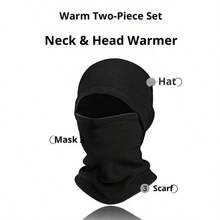1pc Winter Cycling Face Mask, Windproof Warm Thermal-Lined Balaclava Ski Mask, Multifunctional Sports Thermal Head Cover