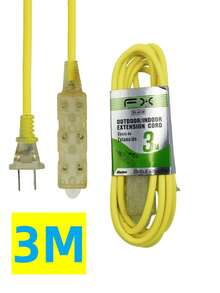 EXTENSION 3 ENCHUFE 3M/5M/7M/15M DE USO RUDO PARA EXTERIOR HOGAR - 3M - Ver 12
