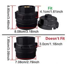 Oil Filter Wrench Oil Filter Tool Oil Filter Cap Wrench Removal Tool 64mm 14 Inner Diameter Flute Cartridge Type Socket Removal Tool - Black - View 6