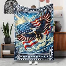 1PC 280gsm1pc American Deer Elk Camo Pattern Print Blanket, Cozy Fleece Throw Couch & Bed, Office Camping Travel Home Decor, Warm Comfort