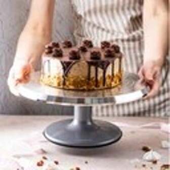 Klausberg Large Professional Cake And Slice Turntable Stand, Diameter 25.5cm/31cm/36cm