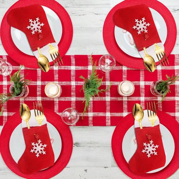 1 Stück neue Weihnachtsdekoration, Schneeflocken Weihnachtsstrumpf, Weihnachtsbaum Hängedekoration, Geschenktüte, Weihnachtsgeschenk, Filz Weihnachtsstrumpf, Kamin Hängedekoration, 3D Weihnachts-Hängedekoration, Weihnachtsatmosphäre Dekoration, Weihnachtsgeschenk