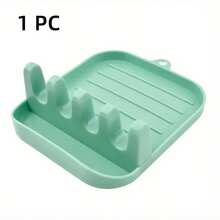 1 Piece Multifunctional Green Cutlery Rack, Easy To Use And Structurally Sturdy Spatula Rack, Suitable For Storing Kitchen Utensils, Essential For Home Kitchens - Green - View 9