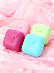 Tampon Storage Box, Portable Plastic Storage Box With Lid - Multifunctional Bathroom Storage, Elegant Small Gift, Multipurpose Storage, Home Decor Accessories Tampon Storage Box - Multicolor - View 2