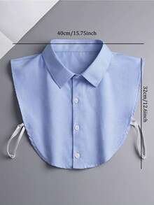 4pcs/2pcs/1pc Seasonal Unisex Solid Color Fashion Shirts With Collar, Ladies' Versatile Collar Shirts, Breathable Stand-Up Pointed Multi-Functional Collar Accessories, Sweater Hem Decorative Shirts, Versatile Formal Wear, Suitable For Daily Wear.