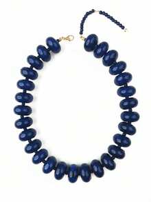 1pc Bohemian Fashion Casual Dopamine Beaded Necklace, Suitable For Daily, Vacation, Travel, Casual Wear, Fashionable Jewelry Gift For Family And Friends - Resin Necklace - View 18