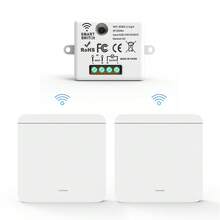 Modulo + 2 Interruptor 1 Tecla Sem Fio 3way Escada - Branco - Visão 2