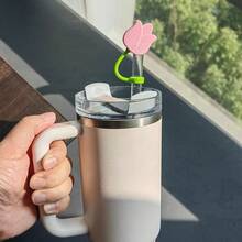 4 Pack Silicone Cowboy Hat Straw Covers Cap Compatible With Stanley Cup 30 40 Oz Cute Funny Tumbler Straw Topper Accessories For Man And Woman Christmas Gift - Tulip - 查看 5