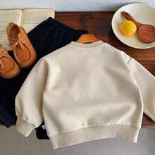 2-5岁男童韩版狗狗刺绣圆领卡通套头卫衣，休闲秋季上衣