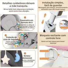Cadeira de Descanso Balanço para Bebê com Música Mosquiteiro Controle Remoto Premium - Cinza - Visão 4