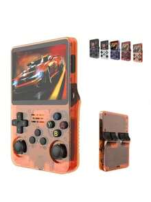 Portable Handheld Game Console, Pocket Game Console, Travel Game Console, With Extended Battery Life, Extensive Gaming Time, IPS High-Definition Screen, OTG Adapter And USB Charging Cable, Supports Multiple Languages, Handheld Retro Game Console Linux System, 3500MAH,Pocket Game Console, Handheld Game Console, Dual System High-Definition Color Screen, Perfect Valentine's Day Gift For Gamers, Game Console Handheld