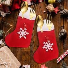 1 Stück neue Weihnachtsdekoration, Schneeflocken Weihnachtsstrumpf, Weihnachtsbaum Hängedekoration, Geschenktüte, Weihnachtsgeschenk, Filz Weihnachtsstrumpf, Kamin Hängedekoration, 3D Weihnachts-Hängedekoration, Weihnachtsatmosphäre Dekoration, Weihnachtsgeschenk