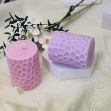 Huayuxun 1 pieza Vela con forma de cilindro escalado, 8.1cm de altura, 4 colores, 8-10 horas de tiempo de quemado, vela de cera de soja premium, regalo creativo estilo Ins, decoración del hogar, decoración de mesa, vela con fragancia, accesorio de fotografía, perfecto para ocasiones románticas como el Día de San Valentín, Acción de Gracias, Navidad, fiestas, cumpleaños - Multicolor - Ver 2