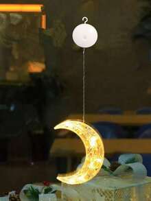 1 件 10 头星星 3 节 7 个数字亚克力空心吸盘电池灯、家居装饰星光灯、客厅装饰吸盘电池灯串、卧室装饰五角星吸盘电池灯串、仙女灯、办公室装饰灯、派对装饰 LED 灯、节日装饰五角星电池灯