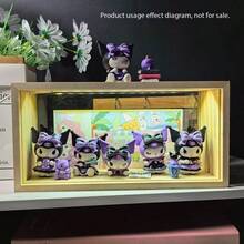 3D镂空木质展示盒，双面亚克力面板，松木制成，防尘展示架，适用于干花、DIY艺术品、收藏品、家居及办公装饰、照片及花艺摆设，现代美学设计，结构坚固耐用 - 原木 - 查看 5