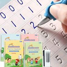 Preschool Children's Magic Practice Handbook: Math And Letters, Ages 14, Children's Magic Learning Handbook, Educational Writing Assistance