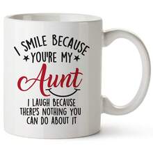 [Ceramic Funny] 1pc Ceramic Coffee Cup Funny Letter Print, Reusable Insulated Mug For Adults Hand Wash Only, Perfect For Halloween & Christmas Gift For Brother And Sister And Uncle And Aunt - Multicolor - View 5