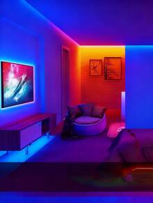 16-100ft Neon LED Light Strip, Suitable For Room Decoration, RGB LED Light Strip With Remote Control, Outdoor Use, Flexible Neon Rope Light, Suitable For Bedroom Decoration, Living Room, Gaming, Halloween Party Decoration - 彩色 - 查看 7