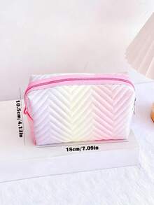 1 حقيبة تخزين متعددة الوظائف من جلد البولي يوريثان، حقيبة مكياج ذات ألوان متدرجة، حقيبة تخزين كبيرة السعة مقاومة للماء، حقيبة تخزين ملونة، مناسبة لتخزين مستحضرات التجميل ومنتجات العناية بالبشرة، مناسبة للمنزل والسفر والخارج وديكور المنزل والتنظيم، هدايا العطلات، ديكور غرفة المكياج، حقيبة مكياج، ضروريات السفر - متعدد الألوان - مشاهدة 2