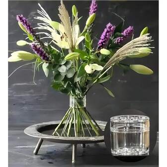 Multifunctional Spiral Flower Arrangement Handle Support, A Reusable Flower Arrangement Auxiliary Rotation Tool, Large Flower Vase And Pot With Drainage Spiral Flower Arrangement And Stem Support, DIY Flower Arrangement Fixation Cylinder, Home Flower Vase Artistic Decoration, Spiral Flower Stem Support, Elegant Wedding And Party Center Decoration, Ideal Mother's Day Gift