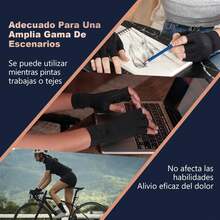 Guantes de Compresión para Artritis, Guantes sin dedos para Alivia el Dolor y la Rigidez de Artritis del Túnel Carpiano y de Mano, Guantes de Compresión de Cobre para Artritis Reumatoide - Chica - Ver 5