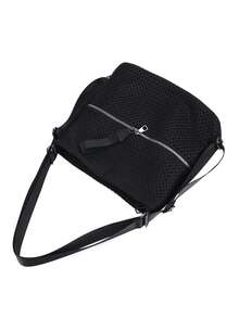 Large Capacity Nylon Mesh Splicing Shoulder Bag Ladies' Fashion Y2K Hot Girl Street Tote Bag Retro Removable Shoulder Strap Ladies' Wallet Suitable For Daily Use Is Holiday Gift