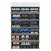 12 Tier Portable 72 Pair Shoe Rack Organizer Shoe Storage Cabinet Stand Expandable For Heels Boots Slippers Black Shoe Organizer Storage Tower Shelf With 36 Grids New In 2026! - 彩色 - 查看 8