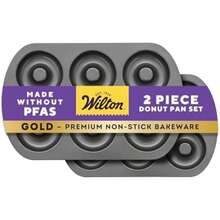 Wilton, Juego de 2 sartenes de repostería antiadherentes de 6 cavidades(Gris Moldes para rosquillas) - Multicolor - Ver 2