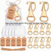 80 Year Old Bottle Opener Birthday Gift Party Gift Golden Theme Number 80 Keychain Bottle Opener - Multicolor - View 14